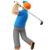 🏌🏼‍♂️ man golfing: medium-light skin tone display on Apple